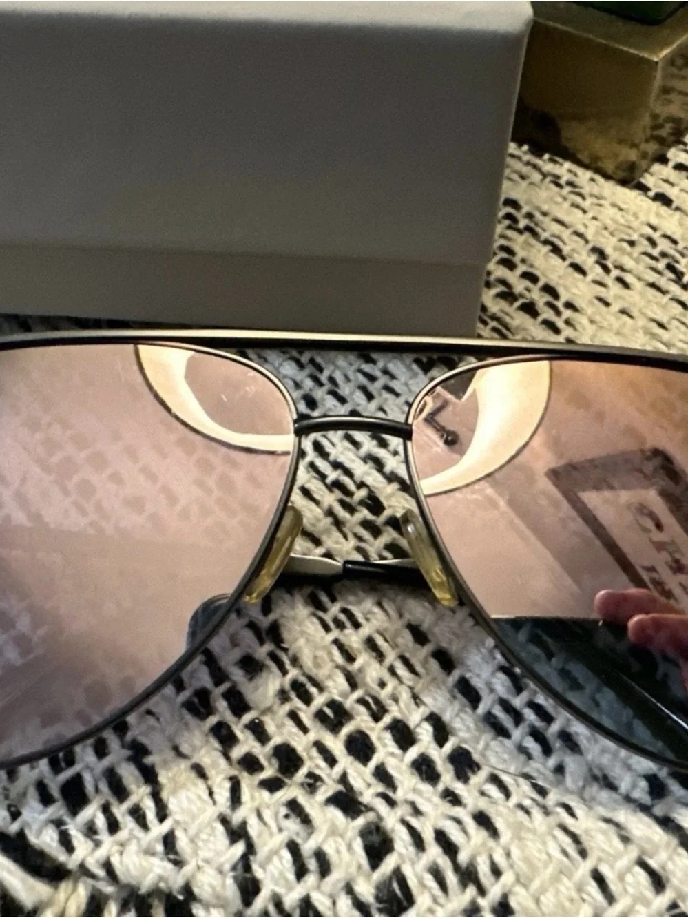 DEZI Aviator Sunglasses - Rose Mirrored Lenses